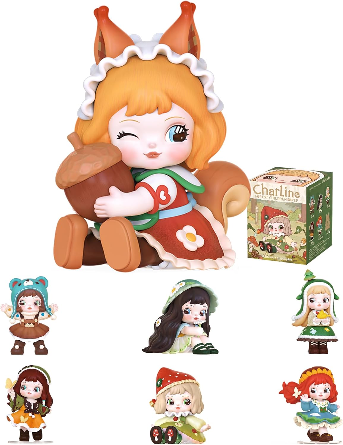 Rolife Charline Blind Box-Forest Childrens Series-Cute Action Figure-Kawaii Figures Blind Bags Creative Gift for Girls and Women